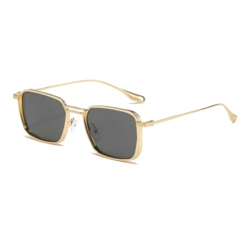 Lunettes de soleil en métal pour femmes monture tendance protection UV400