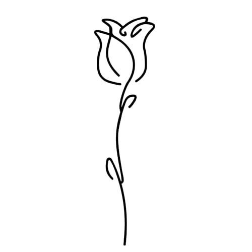 Inkster Tattoo - Una línea rosa | Tatuajes Temporales Veganos Impermeables para Adultos - Color Certificado Cosmético de la UE - Tatuaje Revolucionario de 2 Semanas