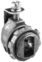 Bridgeport 561-DC2 3/4-Inch Zinc Die Cast Single-Screw Strap-Type Connector with Tri-Drive Screw, 10-Pack