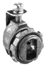 Bridgeport 560-DC2 3/8-Inch Zinc Die Cast Single-Screw Strap-Type Connector with Tri-Drive Screw, 10-Pack