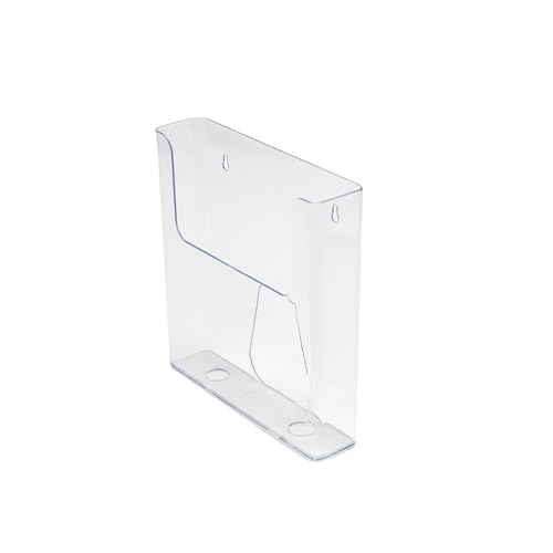 Deflecto Value A4 Portrait Leaflet Holder | Clear Flat Back Brochure Display Stand for Countertop or Wall Mount | Durable Literature Organizer for Business & Office
