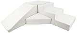 Velinda Set de 4 Blocs en Mousse pour Le Jeu, crèches, écoles maternelles, Jouets (Couleur: Blanc)