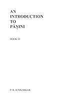 An Introduction to Panini - III 150296824X Book Cover