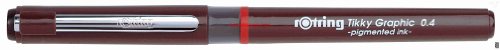 Rotring Tikky Graphic Fine Liner Pen 0.40mm - Black Ink (Blister Pack)