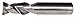 WIDIA Hanita 5A0210004B AluSurf 5A02 HP Aluminum End Mill, 0.03" Radius, 0.375" Cutting Dia, Carbide, Uncoated, RH Cut, 0.375" Shank Dia, 2-Flute