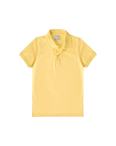 Camisa Polo Tradicional Malwee Kids, Amarelo, Masculino, 8