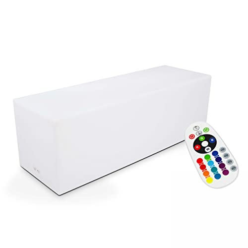 Oviala Banc Lumineux rectangulaire à LED Blanc