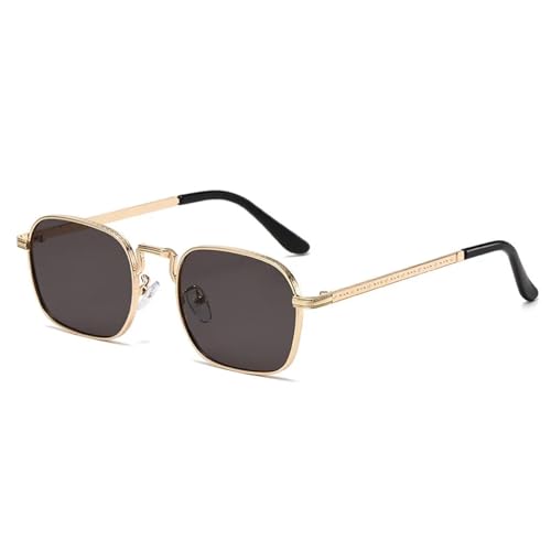 Lunettes de soleil ovales protection UV400 monture métallique fine élégante et robuste