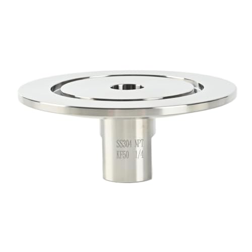 Image of SS304 KF50 NPT Female Adaptor thread 1 /4 inch NW50 KF Female coupling ISO-KF50 X FNPT 1 /4 inch