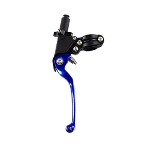 Levier d'embrayage de moto bleu et poignées d'accélérateur 22 mm