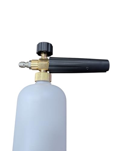 Image of Adjustable Foam Wash Gun Bottle Car Wash Gun Snow Foam Lance | 1 /4 inch Quick Connector Foam Blaster for Pressure Washer (Black)