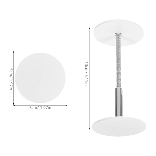Placa de relleno para pomo de puerta, tapas embellecedoras de acero blanco de 50 mm, 2 ud 3