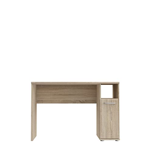 FORTE Niko Schreibtisch mit 1 Tür, Holzwerkstoff, Sonoma Eiche Dekor, B x H x T: 110 x 73 x 51 cm