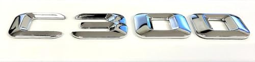 1PC 2010-2013 C300 C 300 Car Trunk Rear Letters Word Badge Emblem Decal Sticker (Silver)