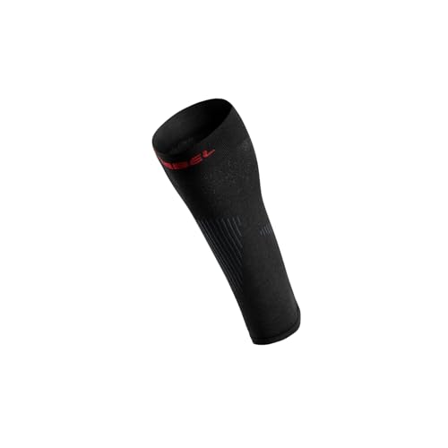 Lurbel Ultra Pro Calf Sleeves, Pantorrillera compresiva, Pantorrillera para correr, Trail Running, Adulto, Unisex. (Negro/Rojo, XL)