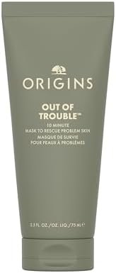 Origins Out of Trouble Mask to Rescue Problem Skin | Absorbs Oil & Smooths Texture | With Zinc & Sulfur, 2.5 Fl Oz