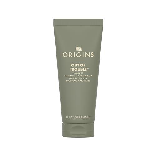 Origins Out of Trouble Mask to Rescue Problem Skin | Absorbs Oil & Smooths Texture | With Zinc & Sulfur, 2.5 Fl Oz