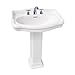 Stanford 600 Pedestal Lavatory 8" Widespread