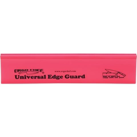 Ergo Chef Universal Knife Blade Edge Guard 4.5 Inch x 1 Inch for Knives Up To 4 Inch Blades, Durable BPA-Free Sturdy Plastic, Knife Protector, Pink Cover