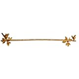 STYLENT Decor Solid Brass Bird Antique Towel Rod Bathroom Accessories Retro Hardware Bird Towel Bar Wall Mounted Towel Holder Vintage (Brass Brushed)