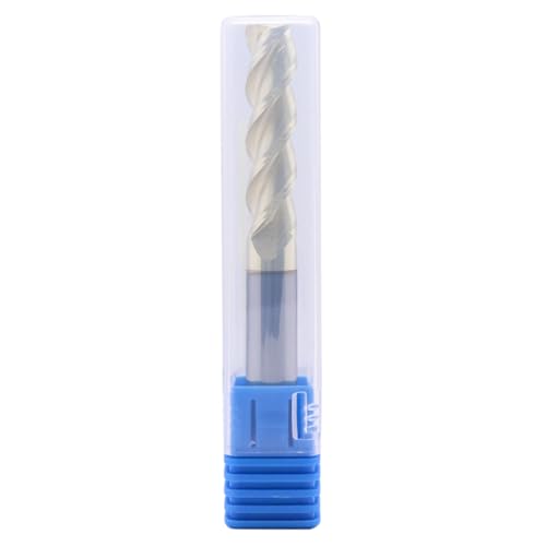 Image of 3 /8 inch 3 Flute Carbide Square End Mill for Aluminum, 3-1 /2 inch OAL, ZrN Coated | 45 Degree Helix, Solid Carbide Long End Mill, 3 /8 inch Cutting Diameter, 3 /8 inch Shank Diameter, 1-1 /2 inch Length of Cut