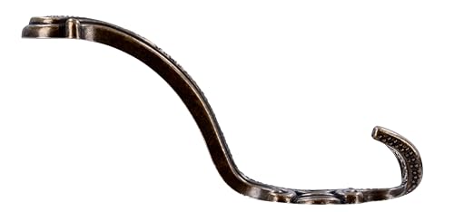 SIRO Landhaus Garderobenhaken Huthaken Doppelhaken 430 Metall Messing Antik LA 19 mm 1 Stück