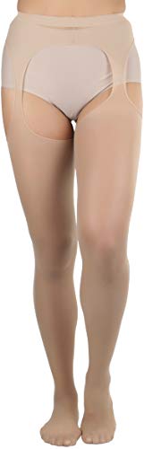 Image of ToBeInStyle Women's Suspender Pantyhose