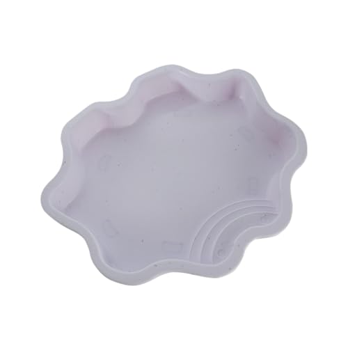 Baoblaze Reptile Feeding Water Dish,Turtle Bath Decorations, Aquarium Ornament Turtle Water Bowl for Turtle, White