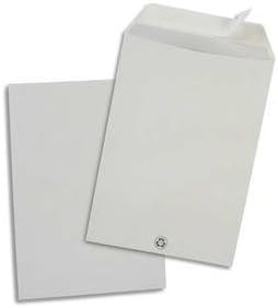 Box of 500 White Envelopes 90 g C5 162x229 mm Self-Sealing