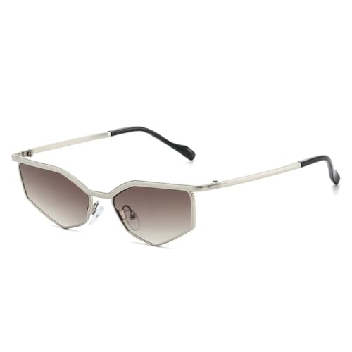 Lunettes de soleil polygonales en métal pour femme idéales pour vos terrasses et sorties