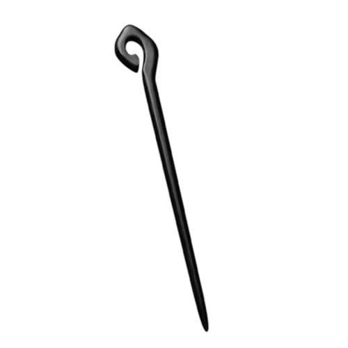 POPETPOP 黒檀のヘアピン 形をした あなた 結婚式の髪 パン スタイリング DIY 女の子の髪の箸 女の子のヘ ック 木毛箸 かんざし 飾り用ヘ ック Black