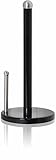 Home Basics Enamel Coated Steel Paper Towel Holder (Black)