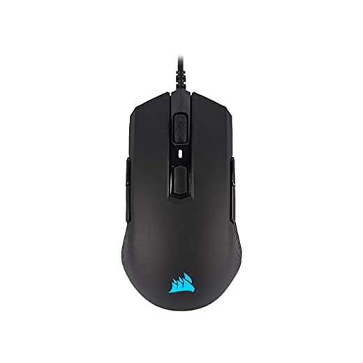 Corsair Mouse gamer ambidestro com fio M55 RGB Pro – Sensor ajustável de 12.400 DPI – 8 botões programáveis – Preto