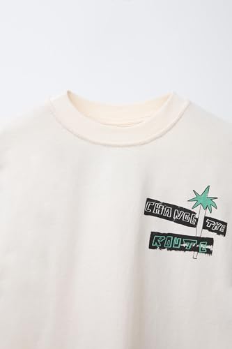 Image of Alan Jones Clothing Boys Oversized Cotton Printed T-Shirt | Round Neck, Short Sleeves, Casual Wear