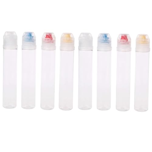 Didiseaon 8Pcs Reusable Condiment Dispenser Bottles Squeeze Containers for Sauces Ketchup Oil Random Colors Kitchen Accessories for Home and Restaurant Use