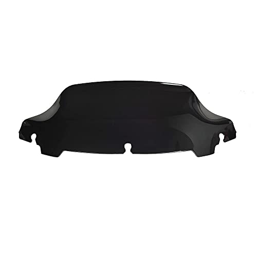 Image of Black 7 inch Wave Windshield Windscreen Wind Splitter Compatible for 2014-2024 Harley Davidson Touring Street Glide /Electra Glide /Ultra Limited /Tri Glide FLHT FLHX FLHXS FLHTK 14-23