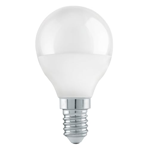 EGLO E14 LED Lampe dimmbar in Stufen, Glühbirne in Tropfenform zum Dimmen mit Lichtschalter, 4,9 Watt (entspricht 40 Watt), 470 Lumen, Leuchtmittel warmweiß, 3000 K, Glühlampe P45, Ø 4,5 cm