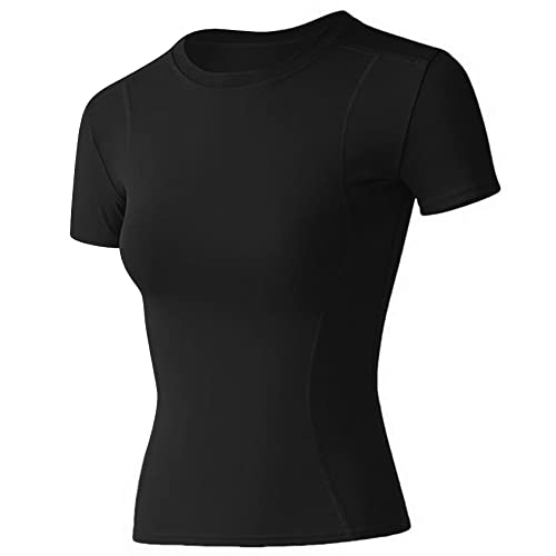 Image of Loovoo Women Workout Shirts 1 /2 /3 Pack Athletic Compression Tee Dry Fit Yoga Gym Basic Tops