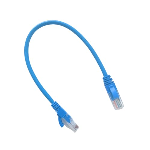Cable de red Cat 5E UTP Patch Cord 1ft Azul miniatura 1