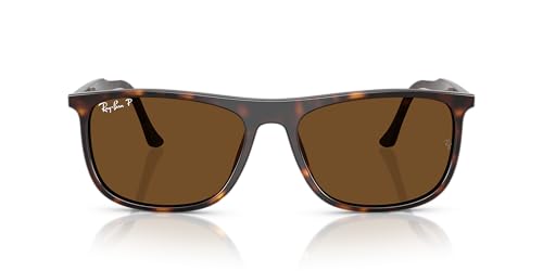 Ray-Ban Unisex Sunglasses Havana Frame, Brown Polar Lenses, 61MM3
