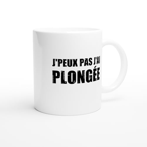 Mug J’Peux Pas J’ai Plongée – Tasse Cadeau Plongeur – Idée Cadeau Passion Plongée Sous-Marine – Mug Original Sport Nautique – vue 2