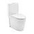 Swiss Madison St. Tropez One Piece Elongated Toilet Dual Vortex Flush, Gold Hardware
