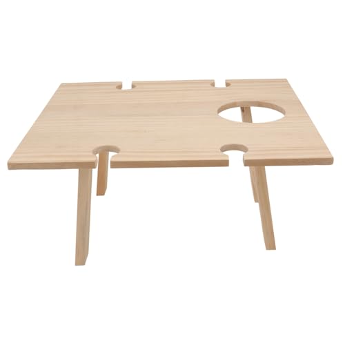 Tobbomey Faltbarer Weintisch Campingtisch Holz