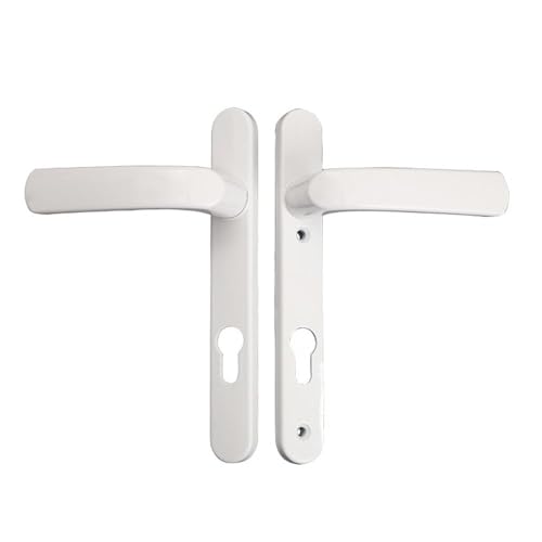BE-TOOL Door Handle Set Aluminum Alloy Security Door Handle Easy to Use for Exterior Door Handles, Patio Door Handles, Double Glazed Door Locks(White)