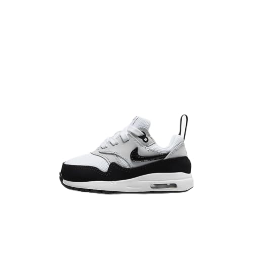 Nike Air Max 1 EasyOn Baby/Toddler Shoes (DZ3309-106, White/Black-Pure Platinum) Size 2