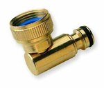 Hozelock Style Brass Hose Fitting - Swivel Elbow