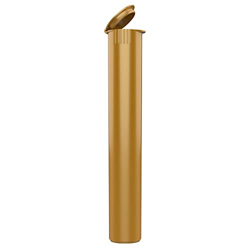 Image of Dragon Chewer 116mm CR Plastic Packaging Pop Top Tubes - Child Resistant Travel Holder Vial Containers - 500 qty (Gold)