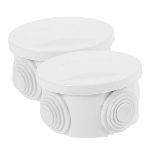 COOLHIYA 2pcs Outdoor Junction Box Weatherproof Electrical Enclosure for Extension Cords Cord Protector for Landscape Lighting and Power Tools