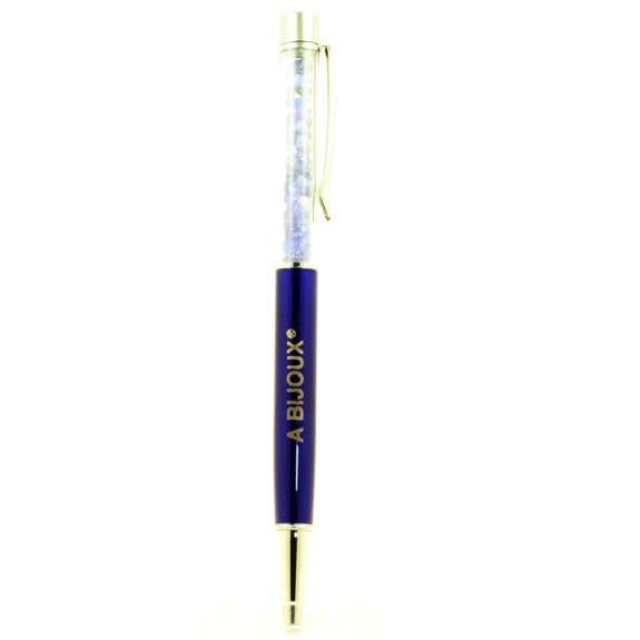 Stylo Tanzanite brute d'Arusha en bleu marine de Tanzanie pour écriture unique