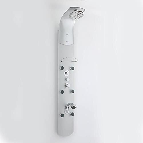 Panel de Ducha Termostático Hidromasaje Multifunción de Aluminio - Baya
